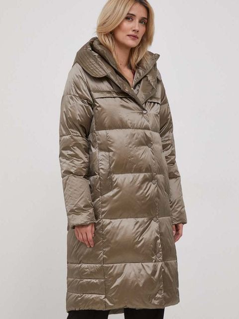 Tiffi kurtka puchowa damska kolor beżowy zimowa