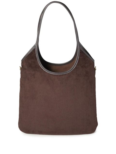 Miu Miu Ivy corduroy-logo shoulder bag - Brown - zdjęcie produktu nr 2