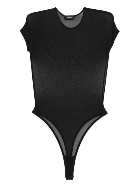 WARDROBE.NYC sheer cap-sleeve bodysuit - Black - zdjęcie produktu nr 1