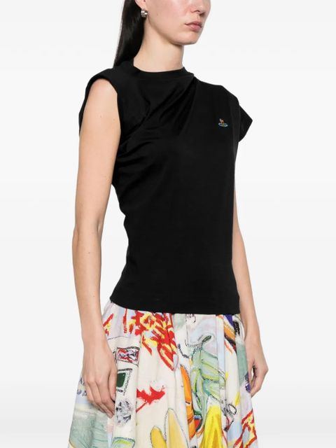 Vivienne Westwood logo-embroidered T-shirt - Black