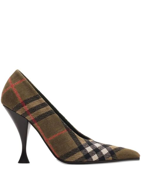 Burberry checked pointed-toe pumps - Brown - zdjęcie produktu nr 1