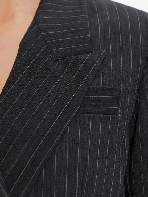 ISABEL MARANT Jevima pinstripe double-breasted blazer - Grey