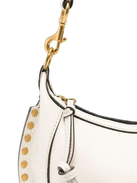 ISABEL MARANT Oskan Moon studded leather shoulder bag - Neutrals