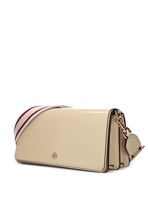 Tory Burch striped-strap leather crossbody bag - Neutrals
