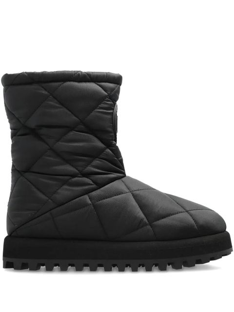Dolce & Gabbana quilted-effect logo-detail boots - Black - zdjęcie produktu nr 1