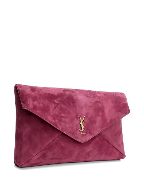 Saint Laurent envelope logo clutch - Pink