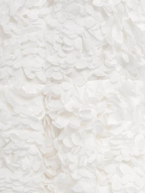 Comme Des Garçons floral-appliqué midi dress - White