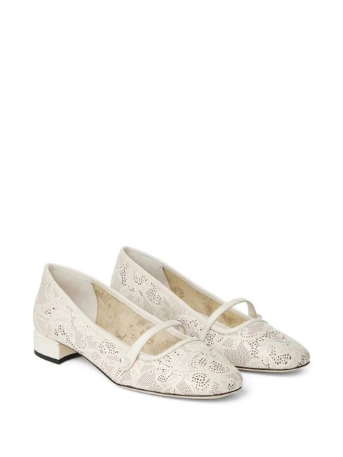 Jimmy Choo Elisa pearl laser-cut ballerina - White - zdjęcie produktu nr 2