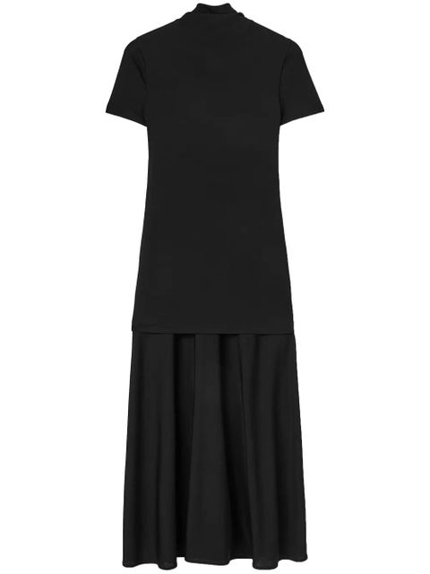 Jil Sander layered-design midi dress - Black - zdjęcie produktu nr 1