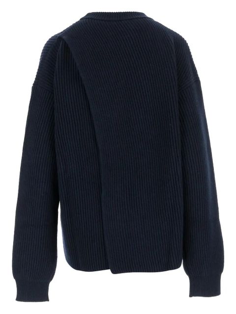 Jil Sander ribbed crewneck sweater - Blue