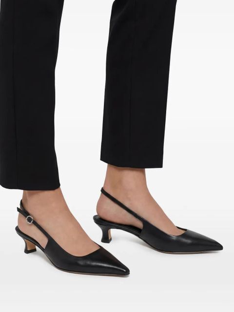 Aeyde 50mm pointed-toe leather pumps - Black