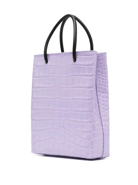 Balenciaga mini Shopping leather tote bag - Purple