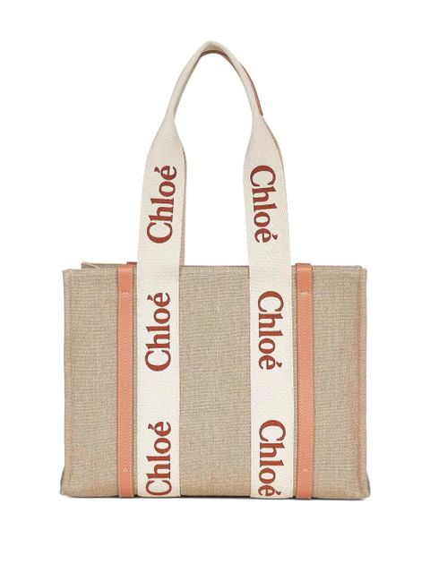 Chloé medium Woody tote bag - Neutrals - zdjęcie produktu nr 2