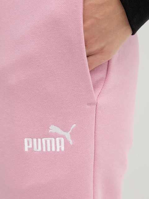 Puma spodnie dresowe kolor różowy gładkie 682449