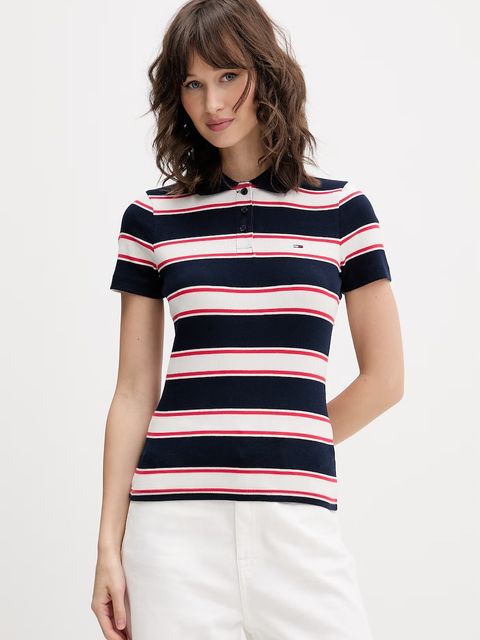Tommy Jeans polo damskie bawełniane z elastanem - zdjęcie produktu nr 1
