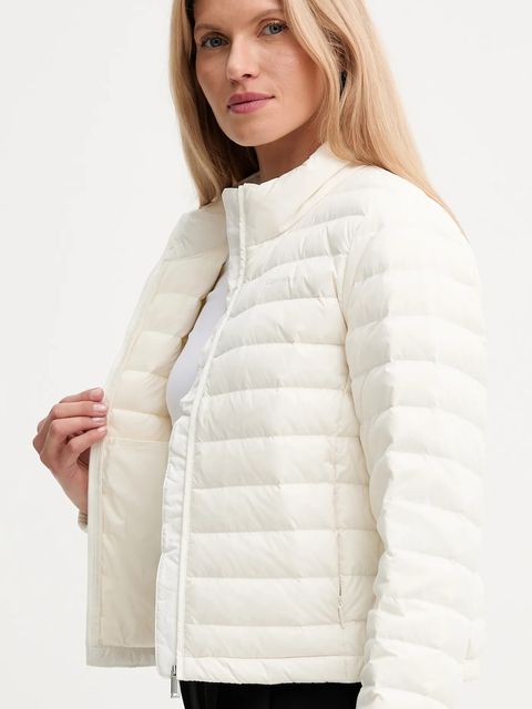 Calvin Klein kurtka puchowa kolor beżowy przejściowa LV044C513G