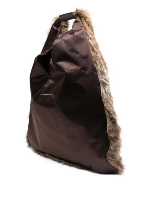 MM6 Maison Margiela Japanese faux fur tote bag - Brown