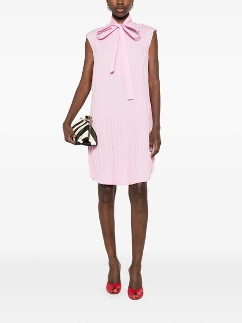 Moschino bow pleated mini dress - Pink - zdjęcie produktu nr 2