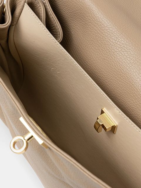 Answear.LAB torebka skórzana kolor beżowy