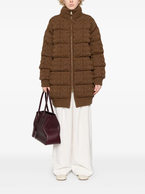 Max Mara chunky-knit padded coat - Brown - zdjęcie produktu nr 2