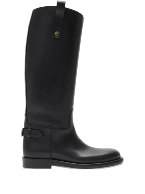 Burberry Cavalier calf-leather knee-high boots - Black - zdjęcie produktu nr 1