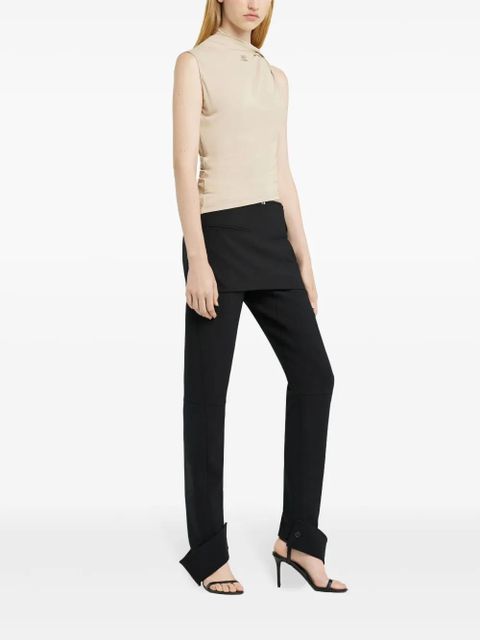 Courrèges draped top - Neutrals