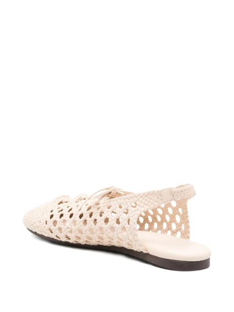 Hereu woven lace-up ballet flats - Neutrals