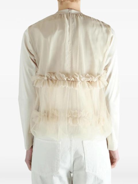 Comme Des Garçons ruffled top - Neutrals