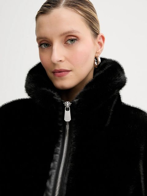 Pinko kurtka kolor czarny przejściowa oversize 105399 A2PI