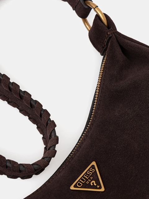 Guess torebka zamszowa AMITA kolor brązowy HWSB95 39720 - zdjęcie produktu nr 2