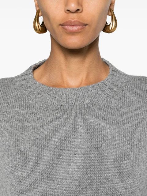Jil Sander crew-neck cashmere-blend jumper - Grey