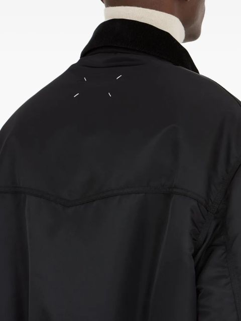 Maison Margiela corduroy-collar bomber jacket - Black - zdjęcie produktu nr 2