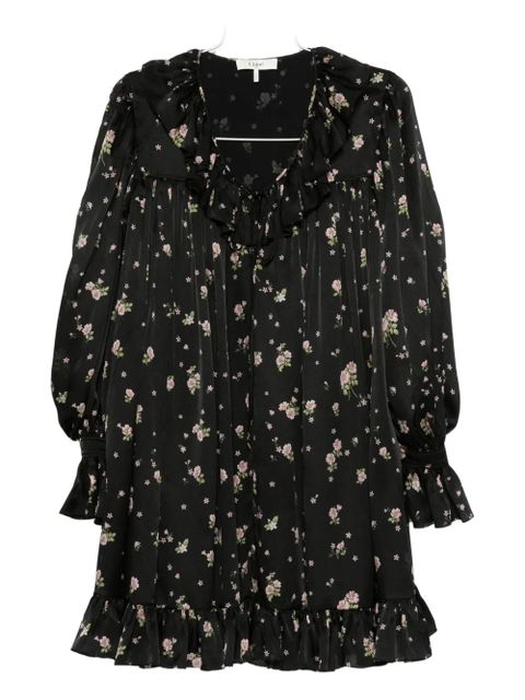 Chloé floral ruffled mini dress - Black