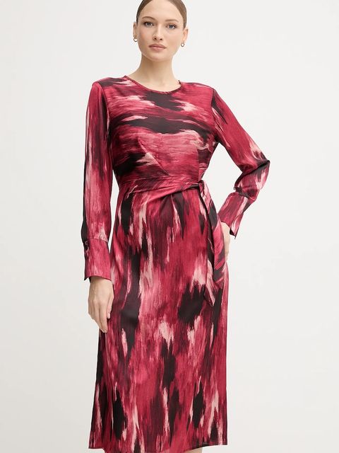 Joseph Ribkoff sukienka kolor czerwony midi rozkloszowana 254124 - zdjęcie produktu nr 1