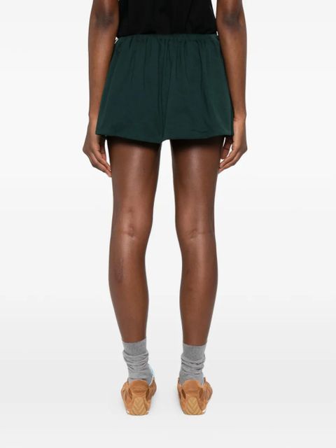 Miu Miu logo-embroidered skirt - Green