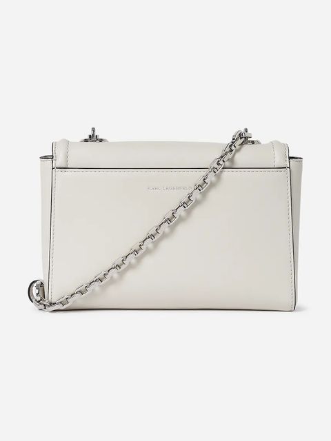 Karl Lagerfeld torebka skórzana K/AUTOGRAPH kolor biały A1W30174 - zdjęcie produktu nr 2