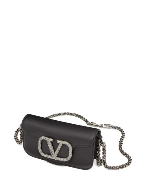 Valentino Garavani Locò small shoulder bag with jewel logo - Black