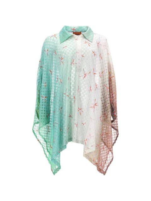 Missoni crochet-knit floral-embroidered top - Green - zdjęcie produktu nr 1