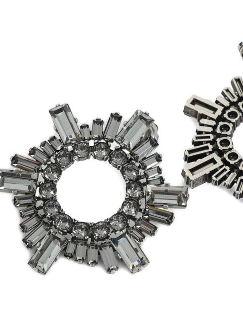 Amina Muaddi crystal-embellished earrings - Grey