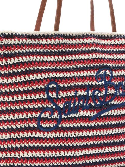 MC2 Saint Barth striped crochet tote bag - Red
