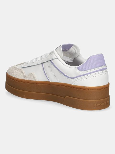 Tommy Jeans sneakersy THE GREENWICH FLATFORM damskie kolor biały EN0EN02807