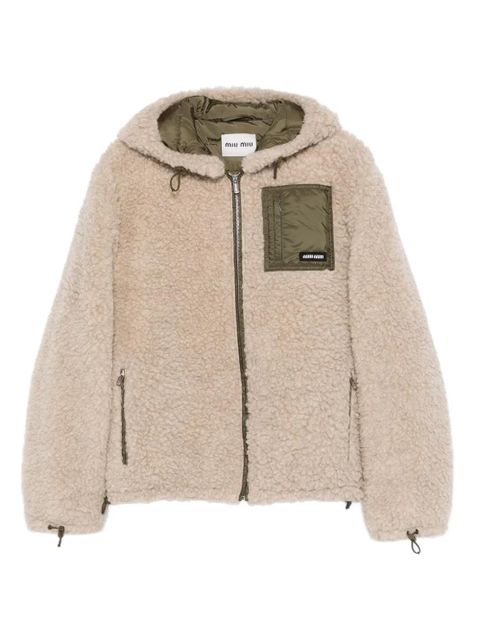 Miu Miu hooded chest-pocket jacket - Neutrals - zdjęcie produktu nr 1