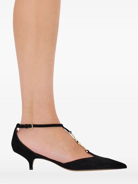 Ferragamo 40mm t-strap buckle pumps - Black