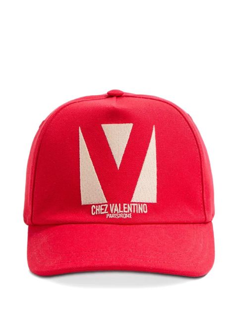 Valentino Garavani Chez cotton baseball cap - Red
