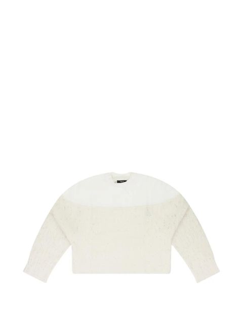AMIRI drop needle crewneck knitted top - Neutrals - zdjęcie produktu nr 1