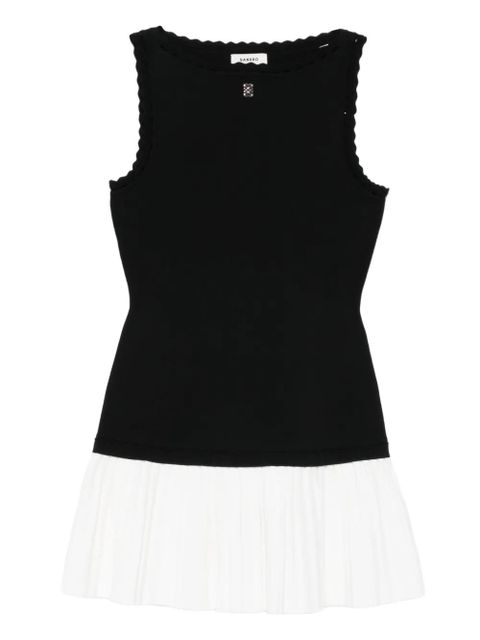 SANDRO ruffled pleated midi dress - Black - zdjęcie produktu nr 1