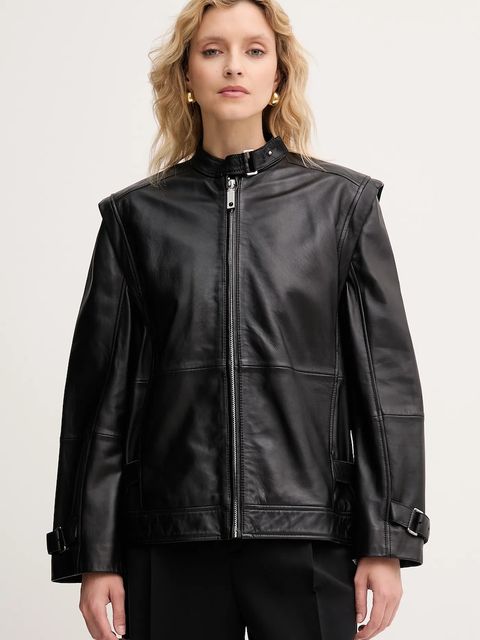 MAX&Co. ramoneska skórzana kolor czarny przejściowa 2526446021200 - zdjęcie produktu nr 1