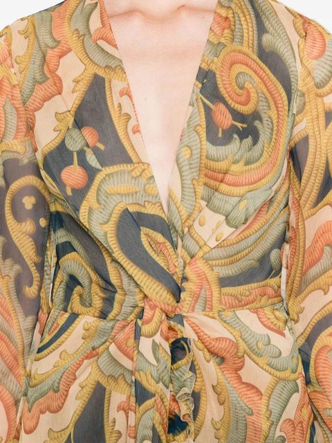 ETRO paisley-print midi dress - Neutrals