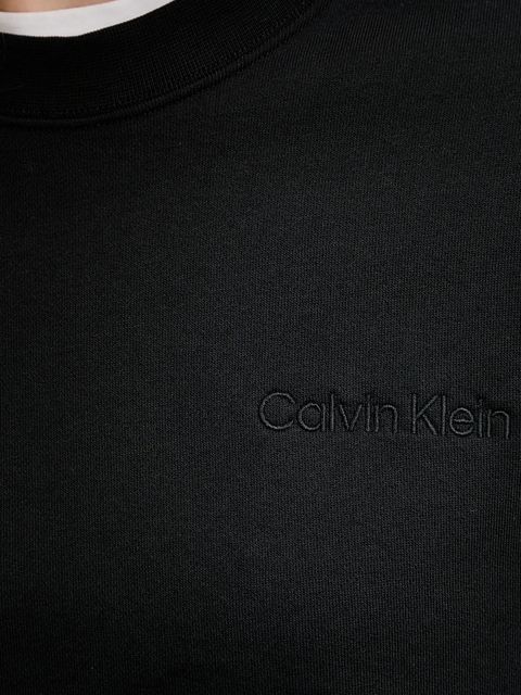 Calvin Klein bluza bawełniana damska kolor czarny z aplikacją LV044C209G