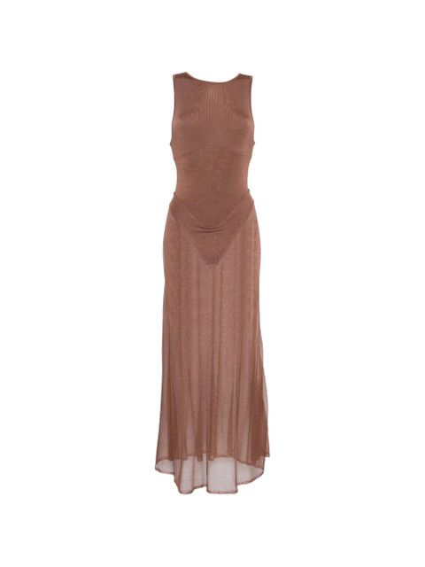 Isa Boulder sleeveless midi dress - Brown - zdjęcie produktu nr 1
